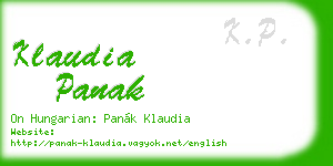 klaudia panak business card