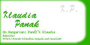 klaudia panak business card